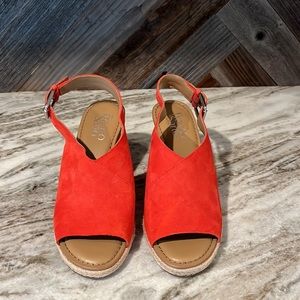 Salmon color Franco Sarto wedge
